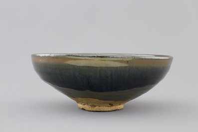 A russet-splashed black-glazed bowl, presumably Song Dynasty