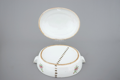 A collection of various Chinese Canton rose medallion wares, 19th C.