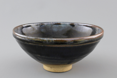 A Chinese black glazed bowl, presumably Song Dynasty