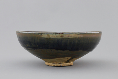 A russet-splashed black-glazed bowl, presumably Song Dynasty