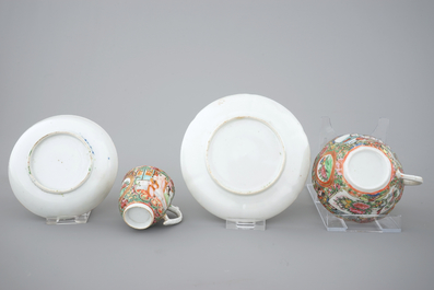 A collection of various Chinese Canton rose medallion wares, 19th C.
