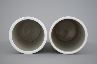 Two Chinese porcelain hat stands, 19/20th C.