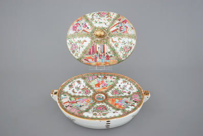 A collection of various Chinese Canton rose medallion wares, 19th C.