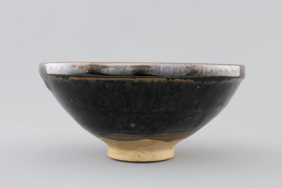 A Chinese black glazed bowl, presumably Song Dynasty