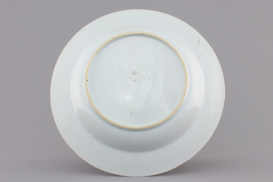 A Chinese export porcelain "Cherrypickers" plate, Qianlong, 18th C.