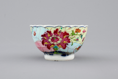 A Chinese export porcelain "Tobacco leaf" cup and saucer, ca. 1770