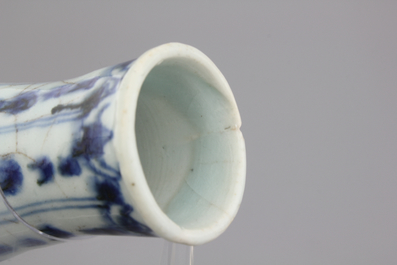A blue and white Chinese porcelain bottle vase, Wan-Li, Ming Dynasty