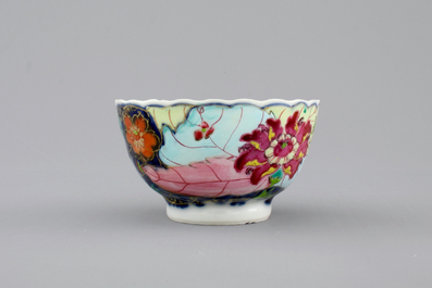 A Chinese export porcelain "Tobacco leaf" cup and saucer, ca. 1770