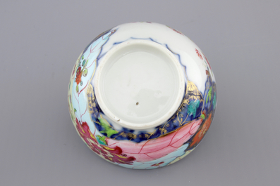 A Chinese export porcelain "Tobacco leaf" cup and saucer, ca. 1770