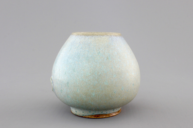 A Chinese jun glaze brush washer, Yuan Dynasty