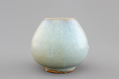 A Chinese jun glaze brush washer, Yuan Dynasty