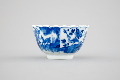 A set of 6 Chinese blue and white cups and saucers, Kangxi, ca. 1700