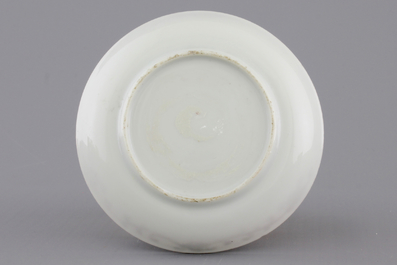 A Chinese porcelain armorial cup and saucer with Van Reverhorst coat of arms, Qianlong, ca. 1745