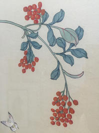 Two Chinese framed natural subject paintings