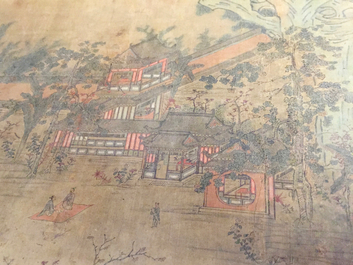 A large Chinese landscape painting