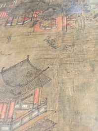 A large Chinese landscape painting