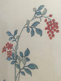Two Chinese framed natural subject paintings