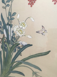 Two Chinese framed natural subject paintings