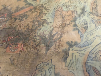 A large Chinese landscape painting