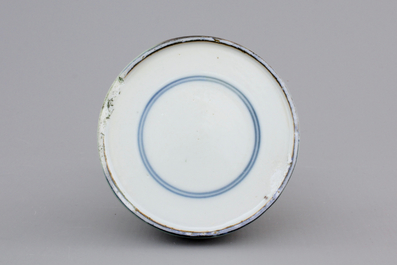 A Chinese mallet-shaped celadon vase with anhua decoration, 18th C.