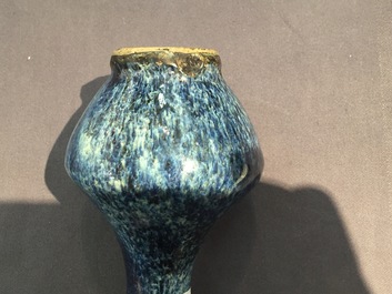 Two Chinese monochrome glazed vases, 19th C.