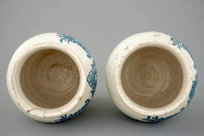 A pair of footed pharmacy jars, France, 18th C.