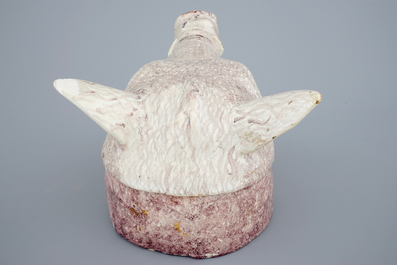 A French faience boar's head tureen, 18th C.