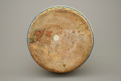 An Italian maiolica albarello, Palermo, 17th C.