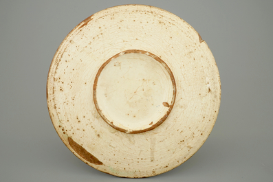 Een tondino in Italiaanse majolica, Montelupo, 17e eeuw