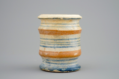 A small Antwerp maiolica albarello, ca. 1580