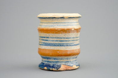 A small Antwerp maiolica albarello, ca. 1580