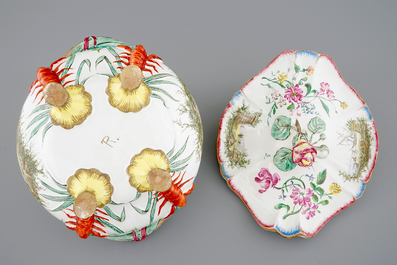 Une terrine et son couvercle en fa&iuml;ence dans le style de Robert, Marseille, ca. 1860
