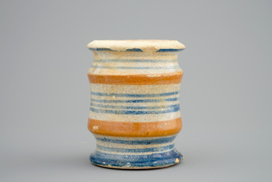 A small Antwerp maiolica albarello, ca. 1580