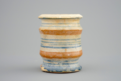 A small Antwerp maiolica albarello, ca. 1580