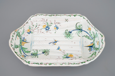 An Italian asparagus plate, Nove di Bassano, Antonibon workshop, 18th C.