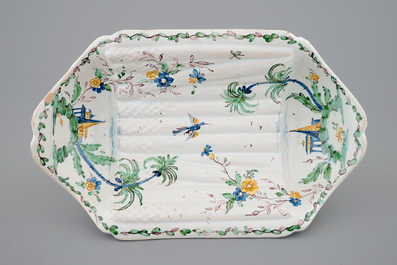 An Italian asparagus plate, Nove di Bassano, Antonibon workshop, 18th C.