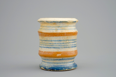 A small Antwerp maiolica albarello, ca. 1580