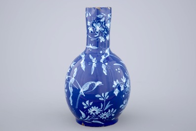 A Dutch Delft "Bleu Persan" decorated jug, ca. 1700