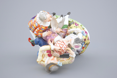A romantic porcelain group in the Meissen style, Samson, Paris, 19th C.