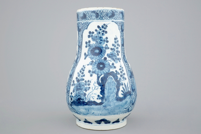 A blue and white Dutch Delft jug in Japanese style, ca. 1700