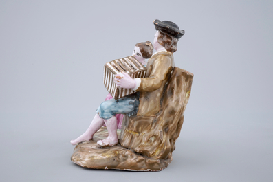A French faience group, Luneville, 18th C.