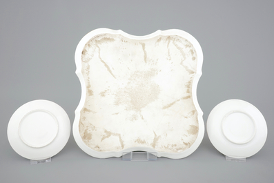 A tea service for two (t&ecirc;te-&agrave;-t&ecirc;te) in Paris porcelain, 19th C.