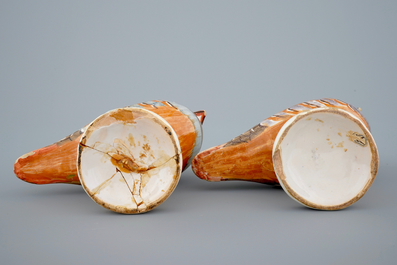 A pair of Spanish bird-shaped tureens, Alcora, 18th C.