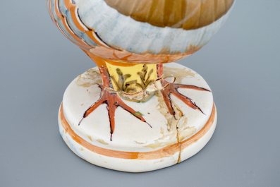 A pair of Spanish bird-shaped tureens, Alcora, 18th C.