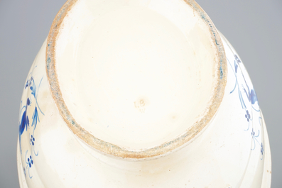 A blue and white tureen and cover, Andenne, 19th C.