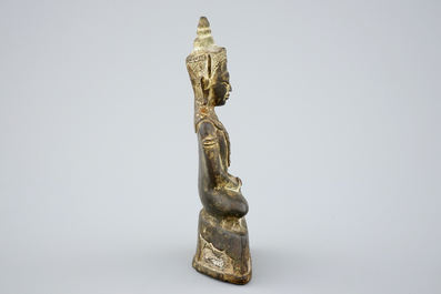 Un mod&egrave;le de Bouddha en bronze, Ayutthaya, Tha&iuml;lande, 17/18&egrave;me