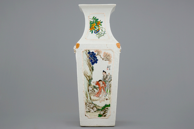 Un vase en porcelaine de Chine &agrave; d&eacute;cor qianjiang cai, 19/20&egrave;me