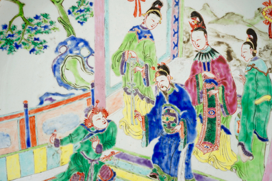 An unusual Chinese famille rose dish painted all-over, Yongzheng, 1723-1735