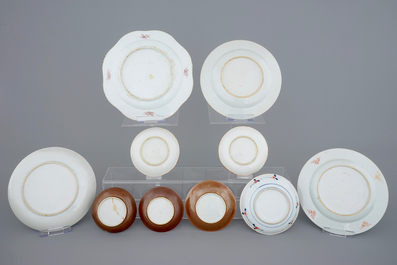 A large collection of Chinese famille rose, Imari and Batavia ware porcelain, Qianlong, 18th C.