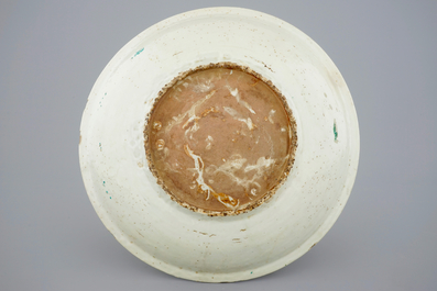 A Zhangzhou or Swatow dish with "Split Pagoda" design, ca. 1600